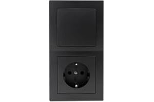 MC POWER 1535041 Flair - Juego de enchufes (2 compartimentos, 3 piezas, conector de sujeción, antracita, mate)