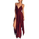 LILICAT Femme Robe Été sans Manche Sexy Soiree Fête Cocktail Décontractée Plage Robe Sundress Elegant Vintage Robe Longue Maxi Boho Robe de Genou Col V Bodycon Crayon Robe (XXL, Noir)