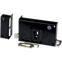 METALUX ND10 Serrure en applique noire gauche horizontale à tirage 1 point profil européen à axe et pênes réglables série 9770