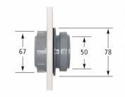 AIRFIT Anschraub-Muffe DN 50- grau- für Kunststoff-Reinigungs-Deckel - 5