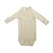 Produktbild Babybody Wickelbody Wolle/Seide Langarm mit Kratzschutz - Fb. natur - Gr. 62/68