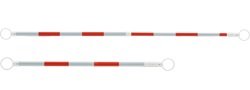 Telescopic-2-m-Bars-for-Placing-on-Traffic-Cones-Red-White-Reflective-for-Agility-and-as-Barriers