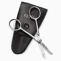 Nose Scissors - 4 Inch Rounded Scissors for Nose, Eyebrow, Ear Hair Trimming Scissors for Men & Women - Nasal Hair Scissors with Case