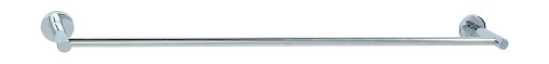 WENKO 17807100 Power-Loc Handtuchstange Uno Elegance - Befestigen ohne bohren, Zinkdruckguss, 65.5 x 4 x 7 cm, Chrom