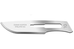 SWANN-MORTON Swann Morton Skalpelle aus Edelstahl, steril, CE-Nr. 6, 9, 10, 10A, 11, 11P, 12, 14, 15, 15A, 15C, 15T, Nr. 16, 18, 19, 20, 21, 22, 22A, 23, 24, 25, 25A, 26, 27 (Nr. 1 0)