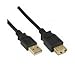 Produktbild USB2.0 Extension A-A 5m M-F Gold plated, black 2xAWG 24 2xAWG 28 copper,