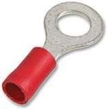 BargainBitz 6Mm M6 Red Ring Terminal Crimps Terminals Rings Wire Cable Qty 25