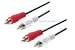 Produktbild Tecline 2.5 m 2 x RCA – 2 x RCA – Audio CABLES (2 x RCA, 2 x RCA, Male, Male, Nickel, Black)