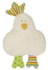 Huhn soft Plush Rattle 100% organic KbA virgin wool and cherry stones filling made in Germany.