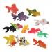 Model Plastic Goldfish Toys Set Pack of 12 Colorful