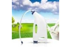 LEFTWEI 4L Kälbermilch-Futterflasche, Kunststoff-Nutztiere, Kälber, Tränkwasser, Medizin, Milchflasche, Kälberdrencher mit Flexiblem Schlauch,