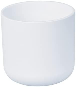 SMPLY. Macetero Decorativo de Terracota Redondo para Plantas Interior y Exterior Ideal para Terrazas y Jardínes 15 x 15 cm Blanco