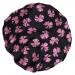 Waterproof Womens Shower Cap Cap Bath Shower Reusable Clear Satin Hair Cover - 7 Colors - Black