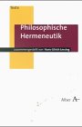 Image de Philosophische Hermeneutik (Alber Texte Philosophie)
