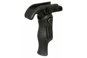 2EAGLE Accessoire Airsoft - Poignée Avant Verticale Rabattable pour Fusil Airsoft - Compatible Rails 20mm - Couleur: Noir - matière: polymère Haute résistance