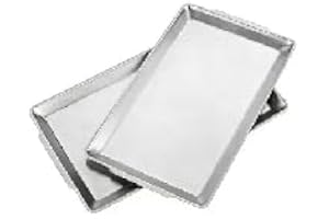 Sifxouped 40 x 24 cm stora serveringsplattor, set om 2 | Robusta stora serveringsbrickor i rostfritt stål rektangulär bricka