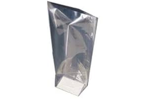 Le Petit Mitron 100 Sachet Fond Carton argenté Transparent de 140X305mm