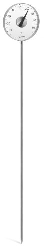 Blomus 65242 GRADO - Gartenthermometer Celsius - Edelstahl matt - Acrylglas Höhe 143 cm Ø 20 cm