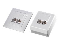 Preisvergleich Produktbild Value 25998492 Kat.6 / Cl.E Wanddose, geschirmt, Unterputz weiß