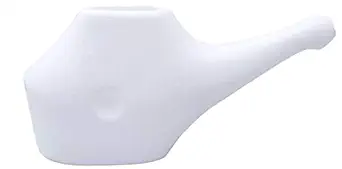 Yoga Nasal Irrigation Plastic Jal Neti Pot (Single POT) White