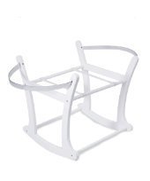 Rocking Moses basket stand white by My Babys Room with my babys room badge on the front