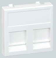 SimonKB76/14 – K45 V&D Flat Plate with Dust Cover for 2 Amp® Connectors, Brand Rex®, Systimax® (Avaya®), Krone® or Beldencdt® (Replaces Ref Kb63/, Kb64/, Kb) 67/.)