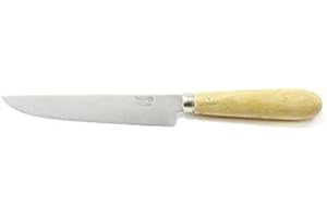 PALLARES SOLSONA Cuchillo Cocina Acero Carbono 15 cm con mango redondo de madera de Boj