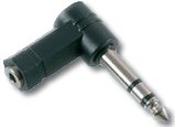 3,5 mm Klinkenstecker Buchse Zum 6,35 mm Stereo Klinkenstecker Rechts abgewinkelt Stecker Adapter - 2