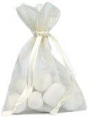 SantexOrganza Bag Approx. 7.5 x 10 cm Ivory Pack of 10