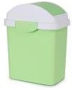 Trash cans household plastic flat square flip cover , green