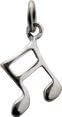 Lily Charmed925 Sterling Silver Music Note Charm or 18ct Gold Plated, Clip On Charm for Bracelet or Necklace