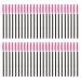 MagiDeal Approx.50Pcs Disposable Eyelash Brush Mascara Wands Applicator Black and Rose