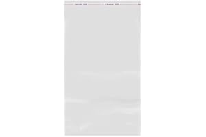 IBOO 100 Bolsas 25x35cm Plástico Transparente Pegatinas OPP/Bolsa de Embalaje Adhesivo 35 micras