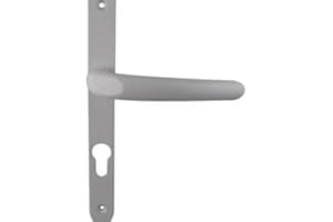 Quincadeco Poignée porte fenêtre Plaque étroite Saillie réduite blanche