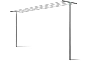 ANDRYS - Étendoir à Linge démontable en Acier electrozingué, 4 Tubes Carrés Section 4x4 cm, pour Former la Structure à cimenter au Sol - 5063 pour Sécher le vêtement