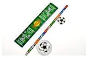Schnooridoo 1 x Fußball Schreibset 4-teilig EM WM Schule Mitgebsel Kindergeburtstag Give Away Tombola