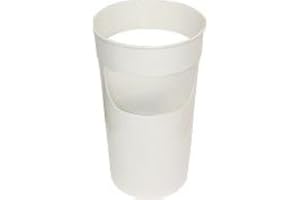 HELGUEFER - Paraguero Plastico Blanco | Paragüero Redondo, Resistente, Elegante y Neutro | para Entrada, Hogar, Oficina o Negocio | Medidas 280 mm Diámetro x 4600 mm Altura