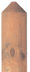 Zaunlatte Stakete braun mit Spitzkopf aus Holz L120 cm - 2