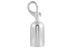 FLEXIBARRIER Juego de 2 cierres flexibles para cuerdas de cierre (28 o 38 mm) (cromo pulido, diámetro de 28 mm)