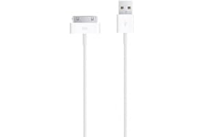 Digital Vanguard Discovering Possibilities DV USB Sync and Charging Data Cable compatible with iPhone 4/4s, 3G/3GS, iPad 1/2/3, 30-Pin Cables Charger Lead - 1M White