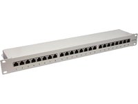 "Cat. 6 Patchpanel, 19"", 24-fach, vollgeschirmt"