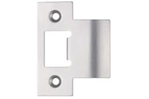 Kooples Hardware Extended Tongue Strike Plate for ZTLKA & ZTLA Tubular Latches – Radius Forend (Satin Stainless)