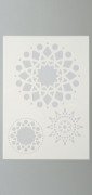 EFCO Mandala Schablone in 3 Designs, Kunststoff, transparent, A4