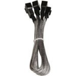 BitFenix BFA-MSC-3F33F60SK-RP adaptador de cable - Adaptador para cable (3-pin, 3 x 3-pin, Macho/hembra, Negro, Plata)