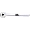 5 Inch Transparent Heavy Glass Oil Pipe With Sticker (16mm Thickness) Pack of 2