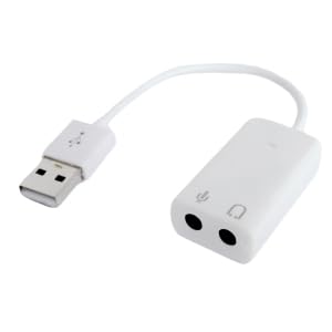 SIMCOTRACK 7.1 Channel USB External Sound Card Audio Adapter with Mic High-Performance Surround Sound Plug-and-Play USB Audio Adapter for PC, Laptops & Video Conferencing Compact Design White(1PCS)