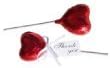 10 Luxury Belgian Heart Lollipops Wrapped in a Choice of Foil Wrappers (Pink Wrapper)