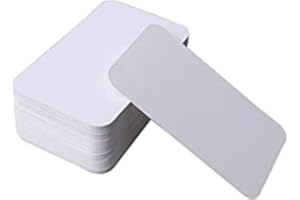 DENSCO White Card 100 Pieces Plain Blank Business Playing Cards to Write On Kraft Paper (White)