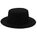 Produktbild Klassische Unisex Wolle Mischung Fedora Hut Krempe Flache Kirche Derby Cap Breiter Krempe Klassische Pork Pie Hut Perfekt für Hochzeit Talent Show Performance