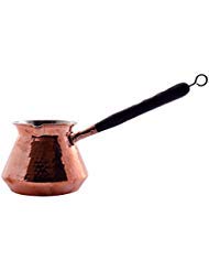 *Nuevo* De cm CopperBull más gruesa de cobre turco números Greek el hornillo cafetera italiana Cezve Ibrik Briki con mango de madera, de grosor 2 mm (y blanco - 15 oz)